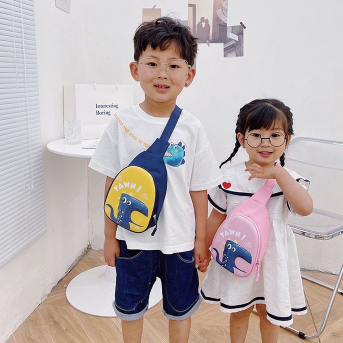 NAOMI - 2 Motif Egg Dino Kiyoshi Cross Bag - Very Cute Bag - Kids Boy Import Tas Selempang Anak Karakter Bagus Premium Bag Korea Tas Perempuan Laki - waist bag anak - cross bag dinosaurus - tas souvenir - tas ulang tahun - tas telor telur kado ultah