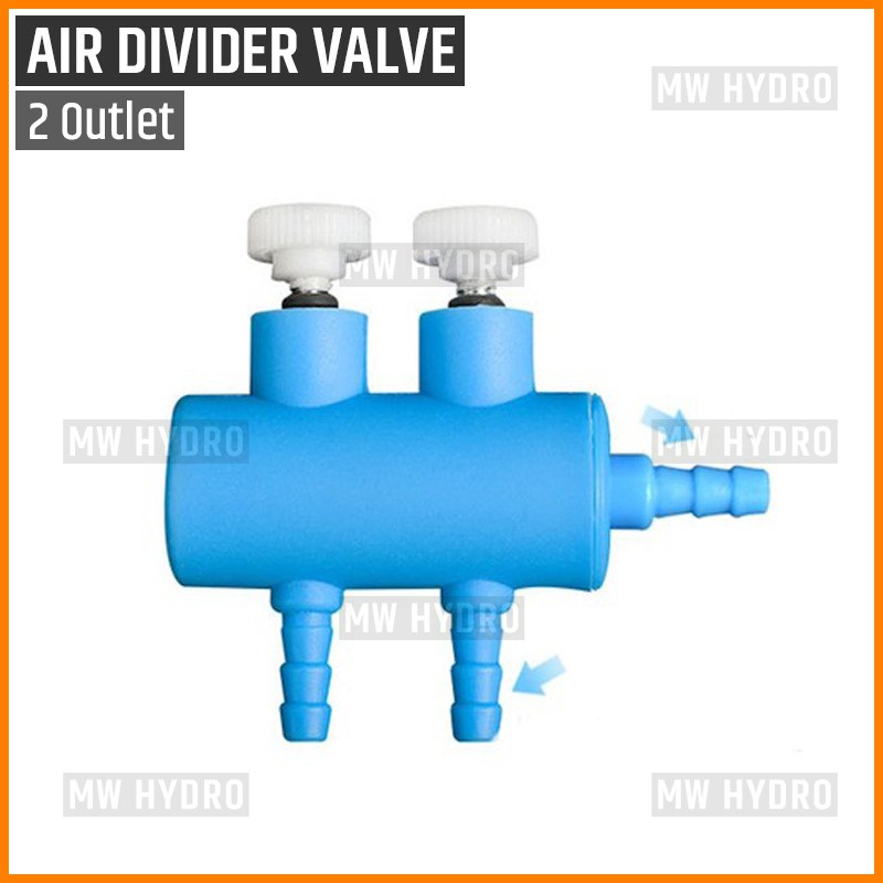 Air Divider Valve 2 Way, Keran Pembagi Udara Aerator Cabang 2