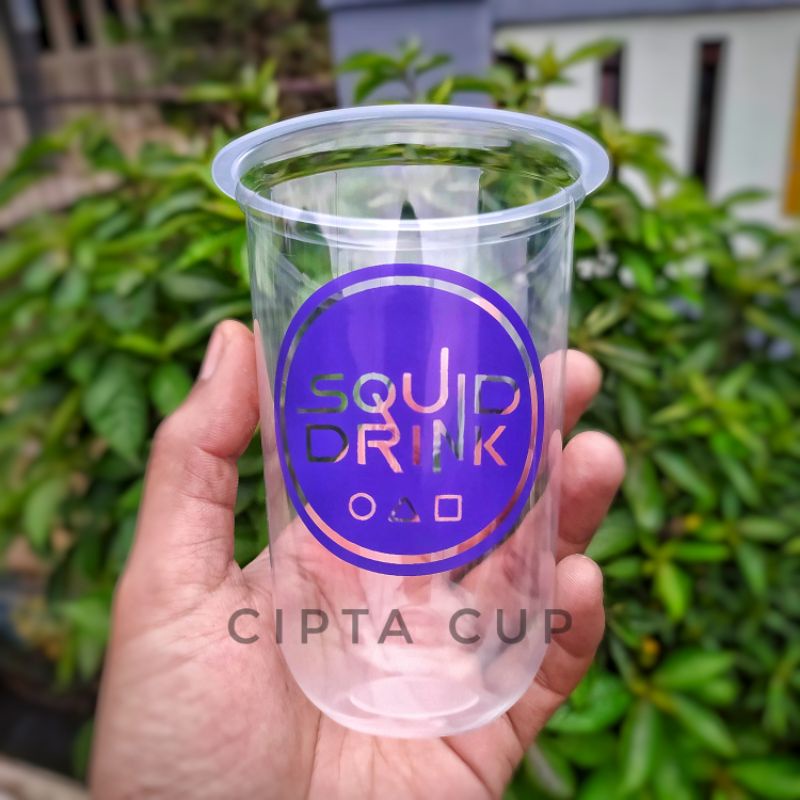 Jual Cup Oz Oval Plus Sablon Ml Gelas Plastik Boba Shopee Indonesia