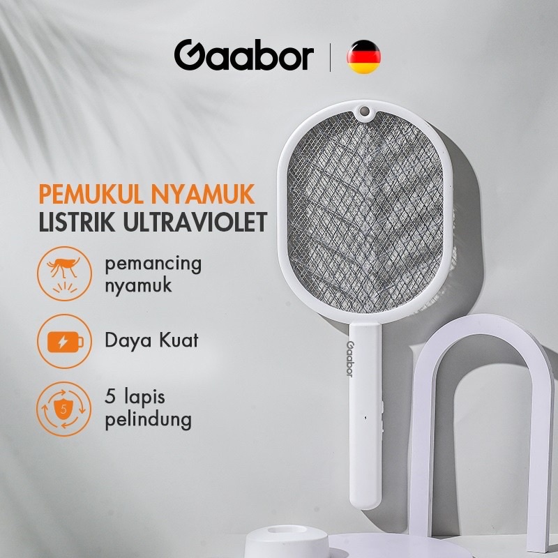 Gaabor Raket Nyamuk Charger USB Penangkap Pembasmi Nyamuk dan Serangga Listrik 3 in 1 / GMWD-M03A