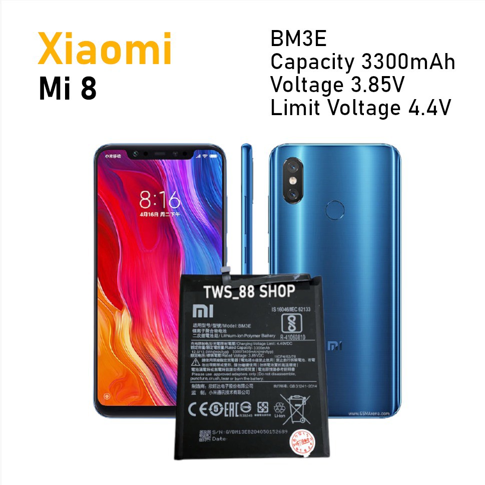 (TWS) Battery Baterai Baterai Original Xiaomi Redmi mi 8 BM3E