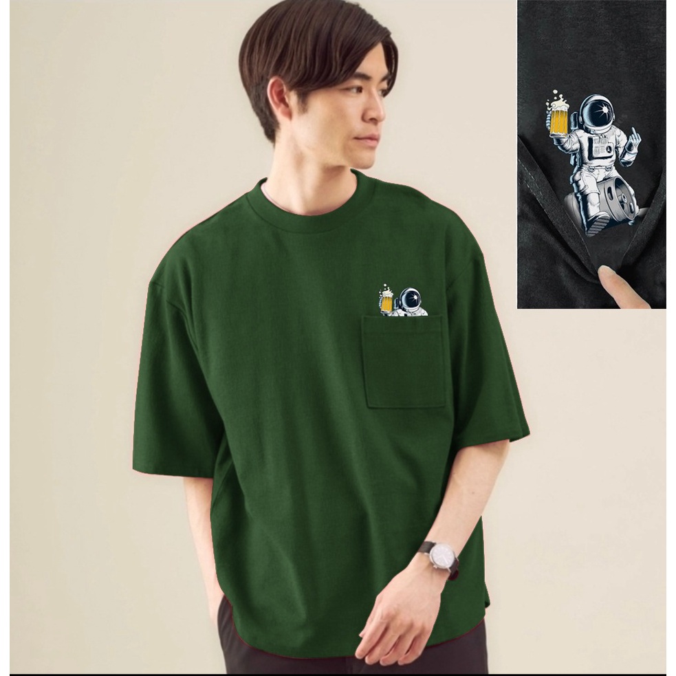 Mokokomo Kaos Ario Hijau Baju Oversize Pria Kaos Oversize Pria Terbaru