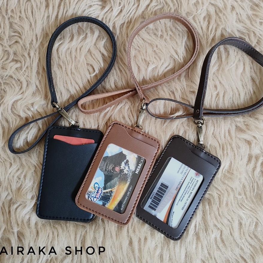 

Terbaru.. Name Tag ID Card Holder Kulit Lanyard TERBARU.