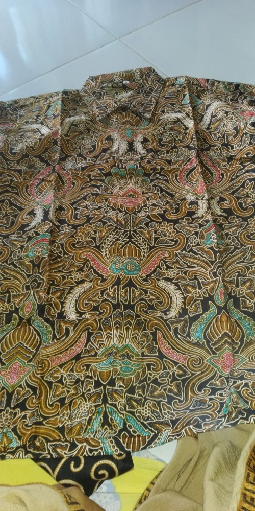 Havi Batik Hrb026 Kenongo Kemeja Panjang Pekalongan M L Xl Sogan Tulis Halus Kemeja Batik