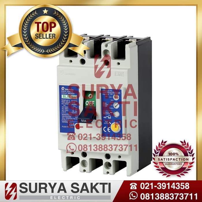 ELCB SHIHLIN BL50-SN / 3Pole ELCB