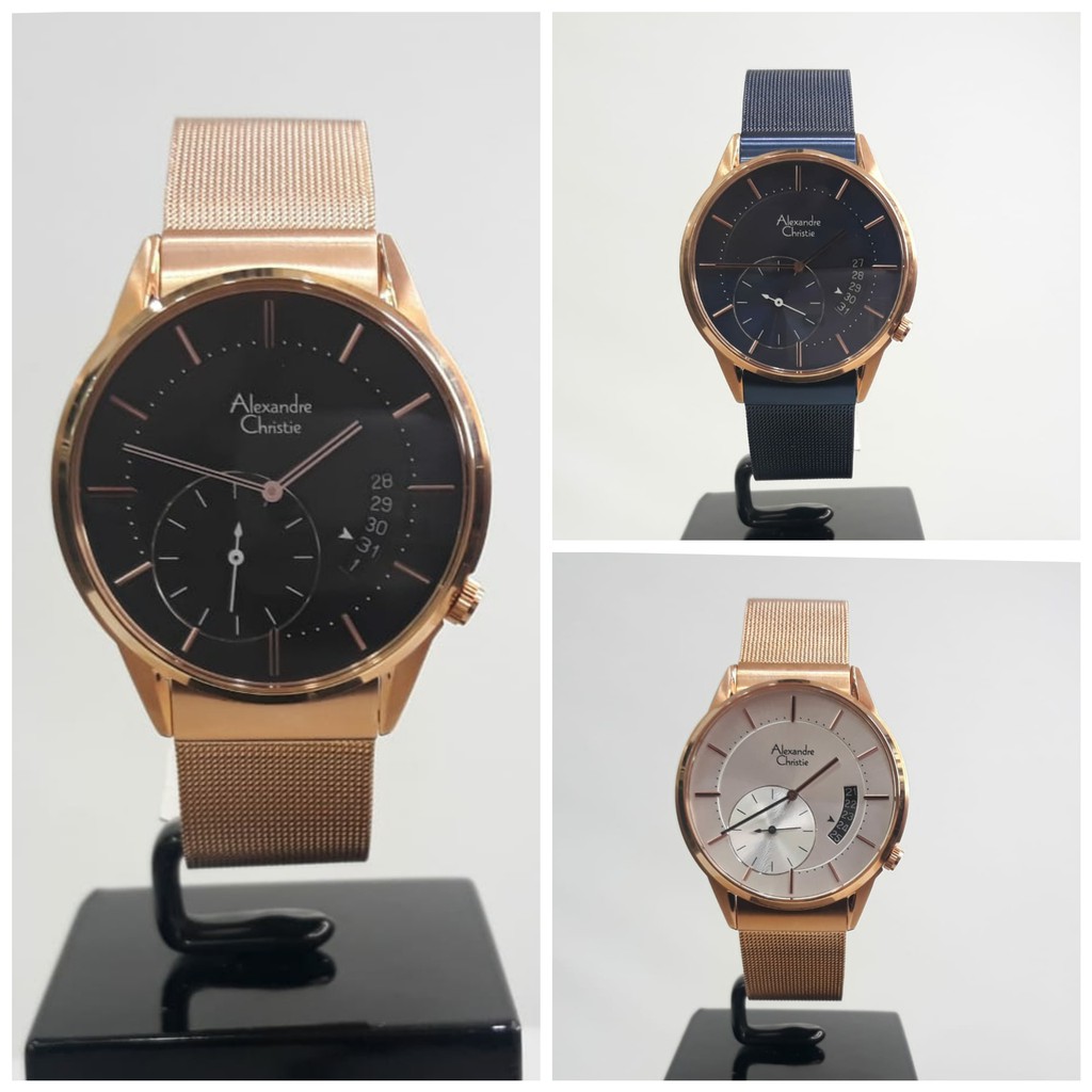 JAM TANGAN PRIA ALEXANDRE CHRISTIE 8519 AC8519 STAINLESS STEEL ORIGINAL GARANSI FREE BATERAI