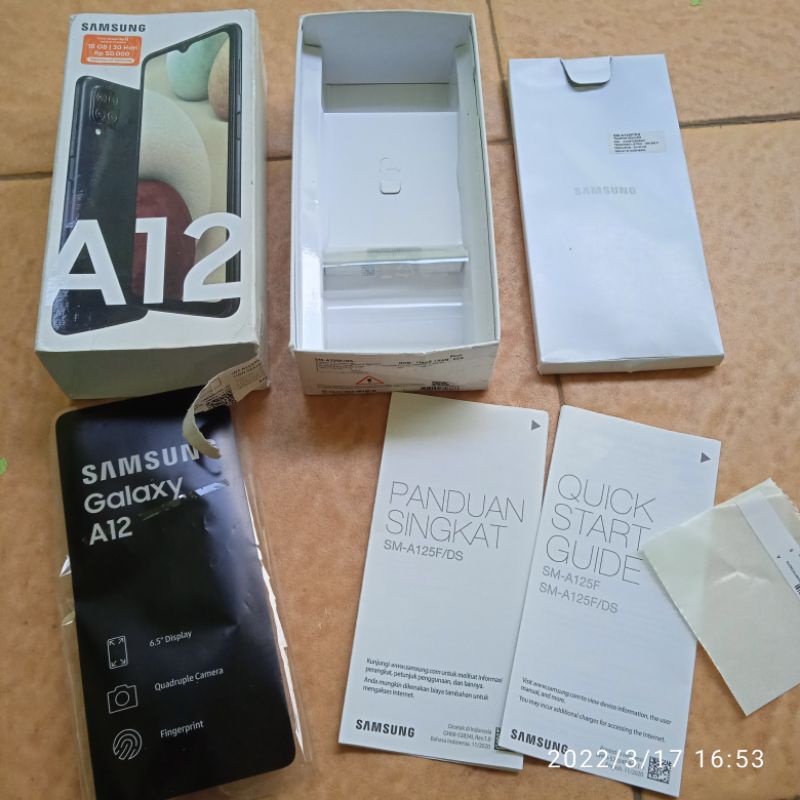Dus Box Samsung Galaxy A12 Original Bawaan SEIN