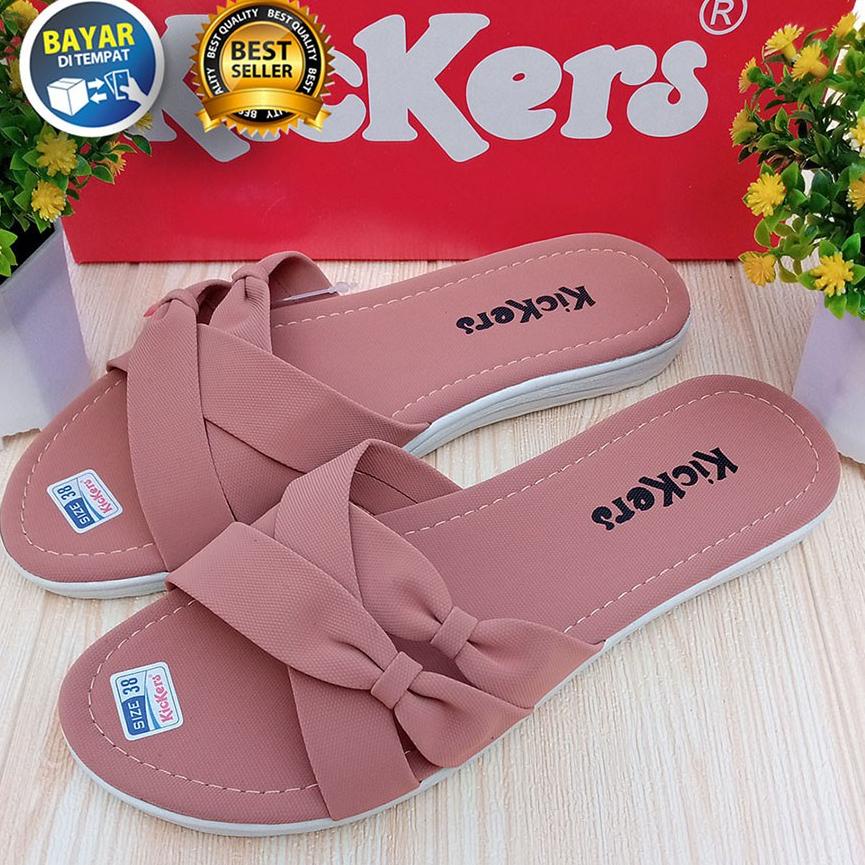 [PGE.26Au22c]   SANDAL WANITA DEWASA SLOP KICKERS M EMPUK NYAMAN DIPAKAI / SANDAL REMAJA SLOP PITA  