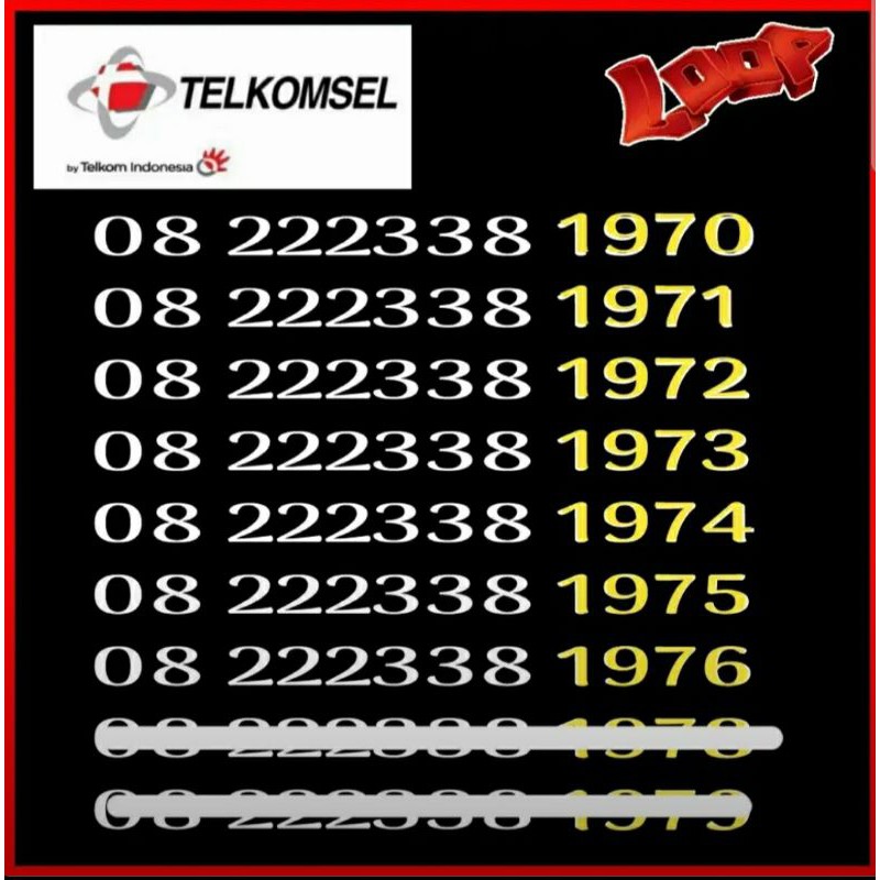 Simpati cantik kartu perdana telkomsel tahun lahir 1970 1971 1972 1973 1974 1975 1976 1978 1979