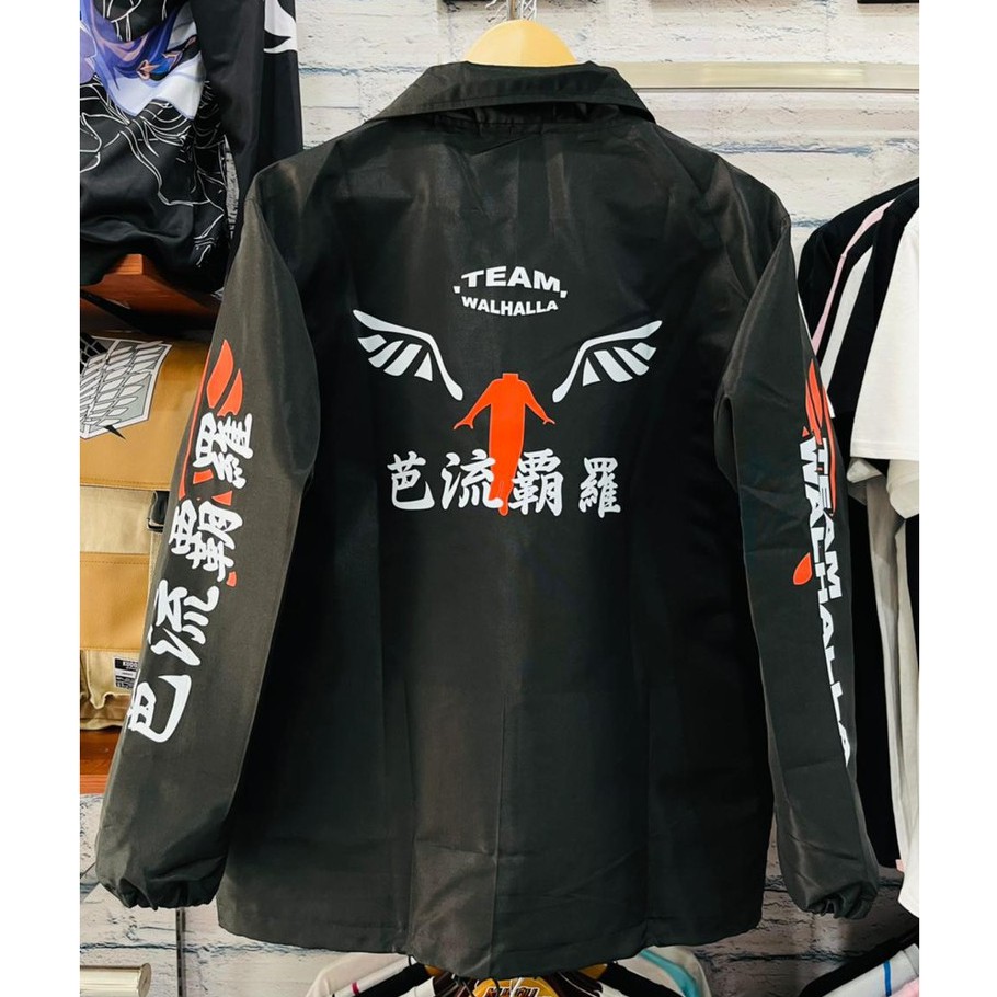 Coach Waterproof Jacket Team Valhalla Tokyo Manji Anime Tokyo Revengers Manga Premium Unisex