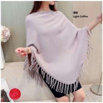 Blouse Wanita Rajut Casual Poncho Knit