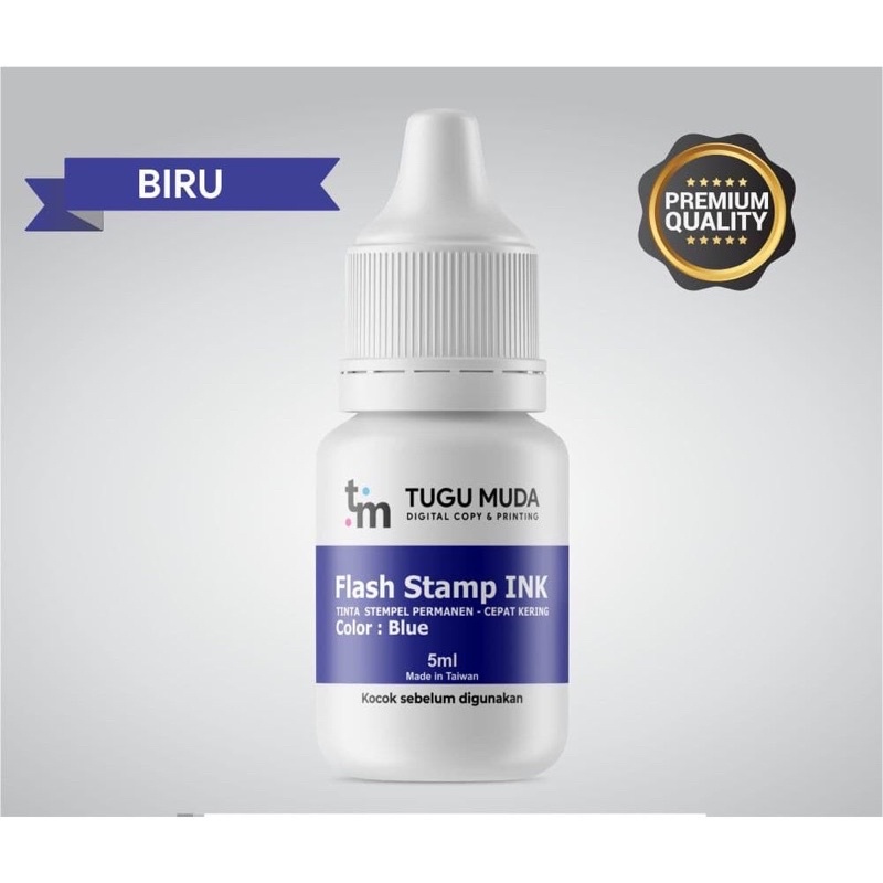 

Tinta warna merah Stempel Flash Stamp Premium Ink Waterproof (5ml)