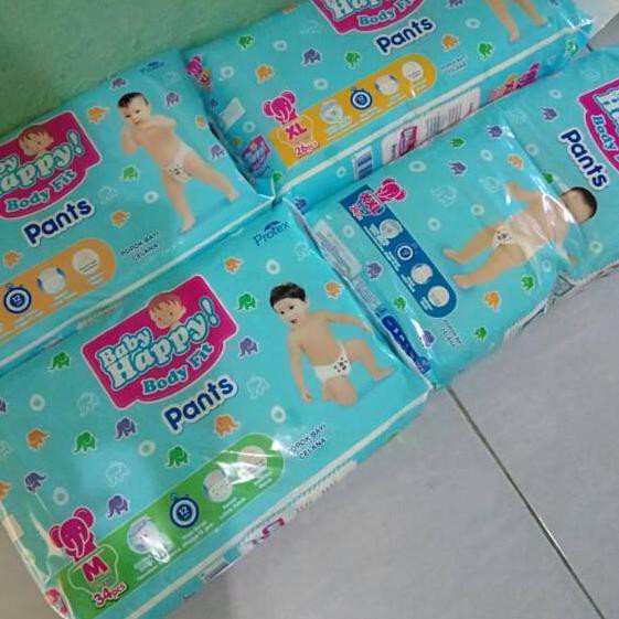 TERLAKU,, BABY HAPPY PANTS M34+4,L30+4,XL26+4,XXL24+6 PAMPERS BABY HAPPY MURAH CIBITUNG BABY HAPPY