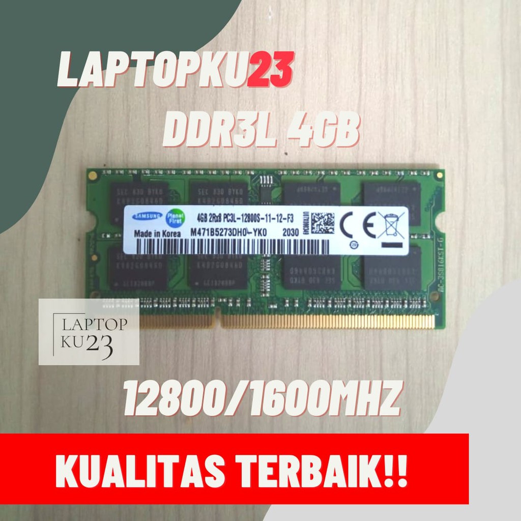 Ram Laptop Samsung SODIMM DDR3L 4GB PC3L-12800s 1600Mhz Original