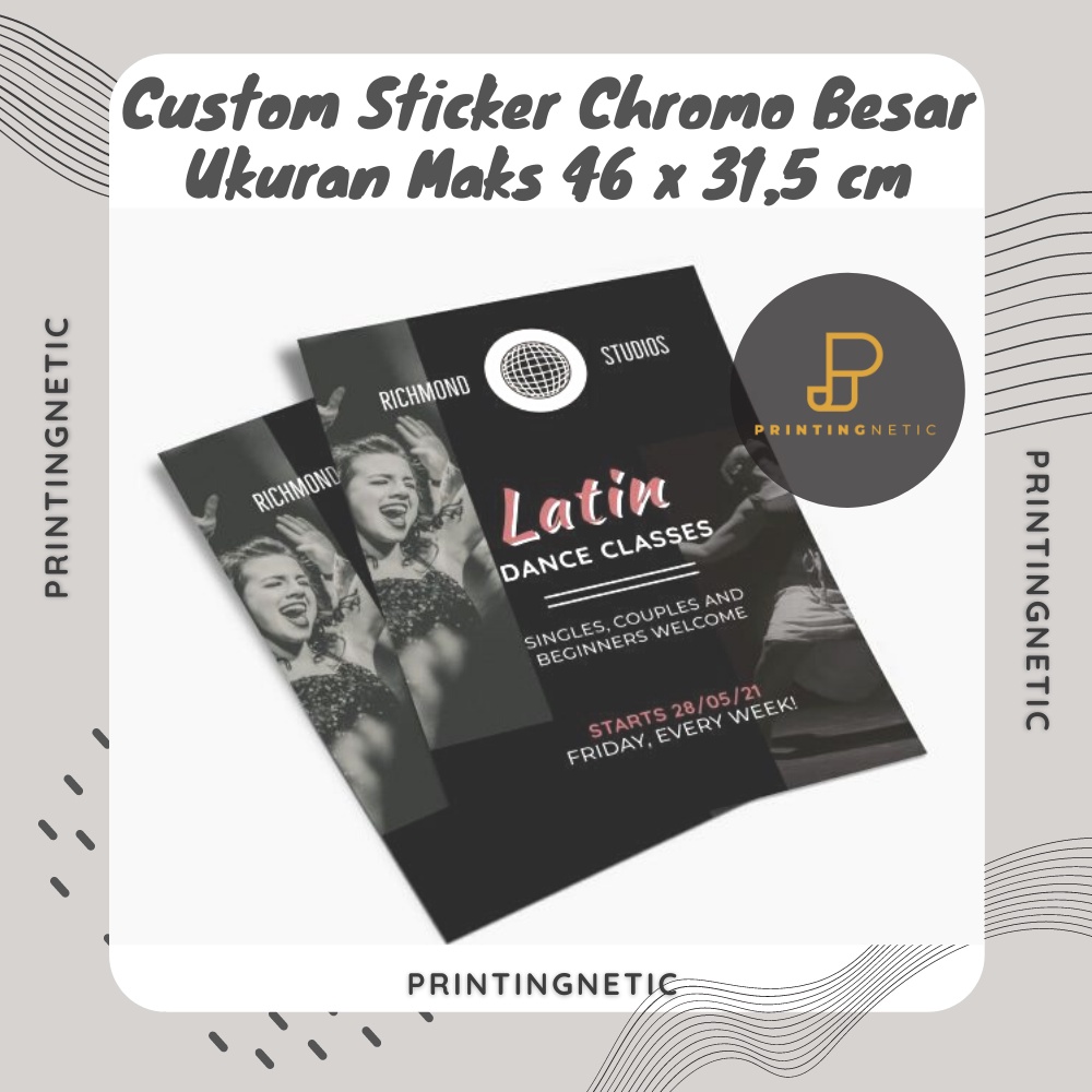 

(FREE DESIGN) Sticker Chromo Size Besar A3+