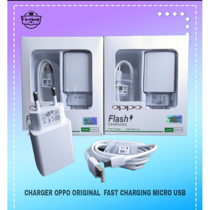 Charger Oppo Original 100% Fast Charging 2A / Support Oppo F7 F5 F3 F1plus F1s A7 A3s A71 A83 A37