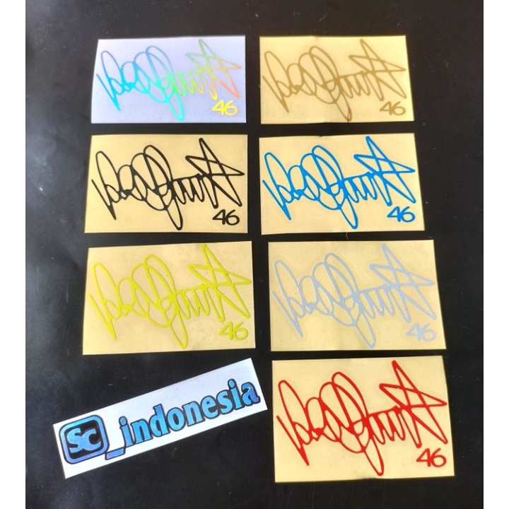 STIKER CUTTING TANDA TANGAN ROSSI 46