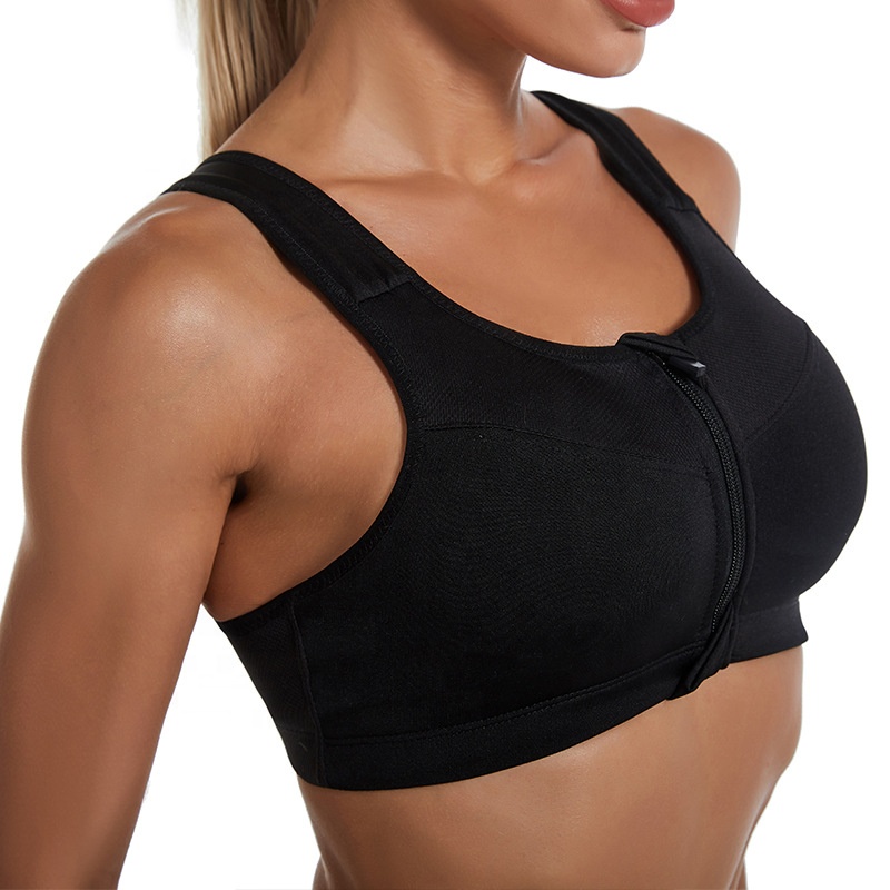 Lydyly - Sport Bra Resleting Depan Bh Senam Yoga Gym Underwear Katun Sb744