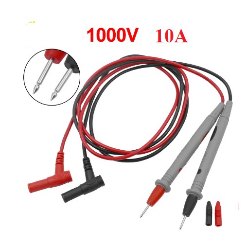 Kabel Multimeter Lead Probe Banana Plug ke Jarum Probe Jarum 1000V 10A MultiTester Avometer