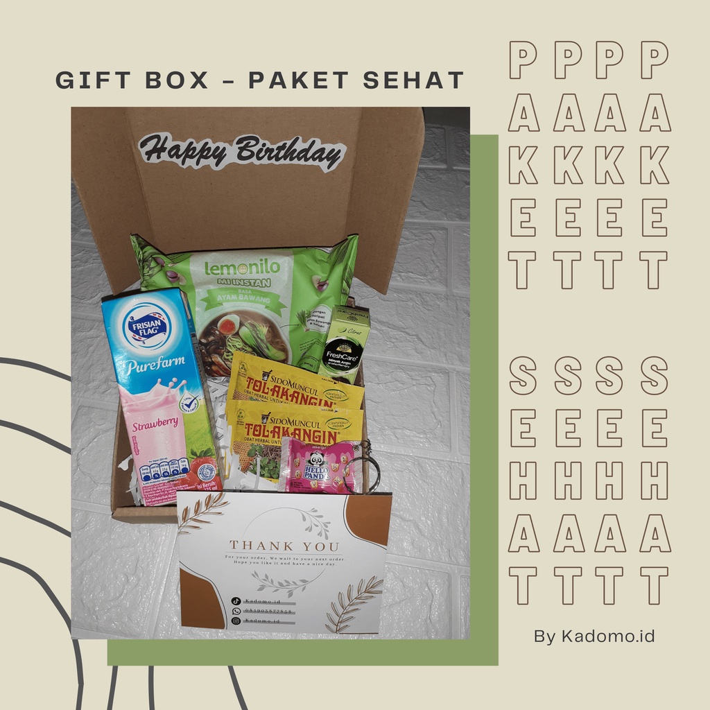 

Gift Box Paket Sehat | By Kadomo.id