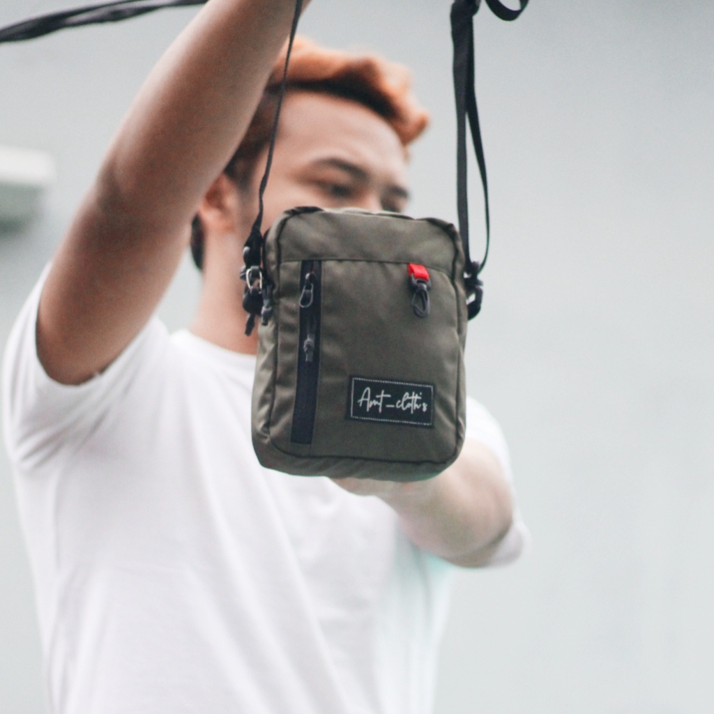 Amt_Cloth's Tas Selempang - Sling Phone - Black - Army - Navy - Sling Bag