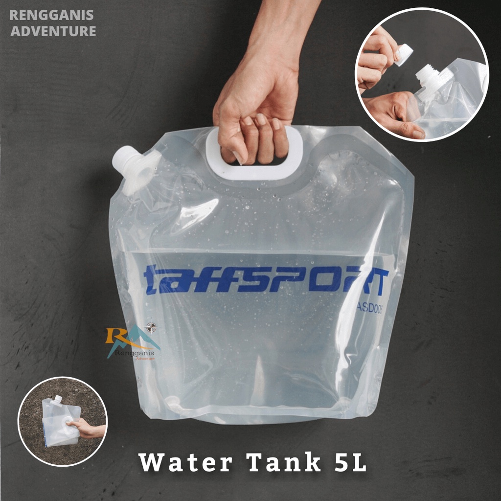 KANTUNG AIR JERIGEN LIPAT 5 DAN 10 LITER • KANTONG AIR MINUM TAFFSPORT Camping OUTDOOR HIKING PIKNIK PENDAKI GUNUNG