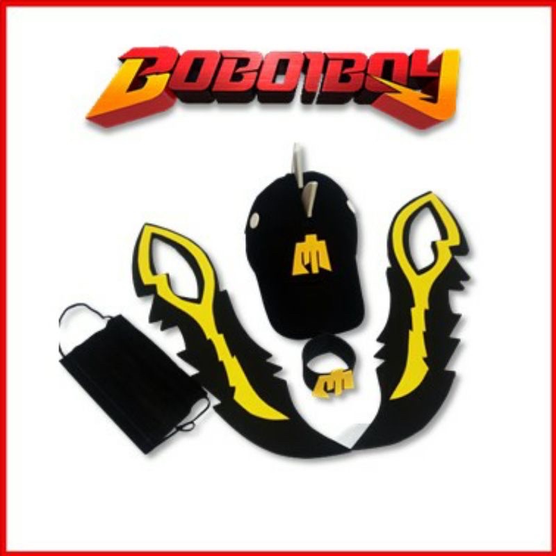 Topi Boboiboy Pedang (topi+gelang+pedang)