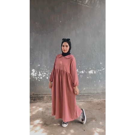 MIDI DRESS / CANDA DRESS/DRESS CRINKLE/RAYON CRINKLE/GAMIS BUSUI