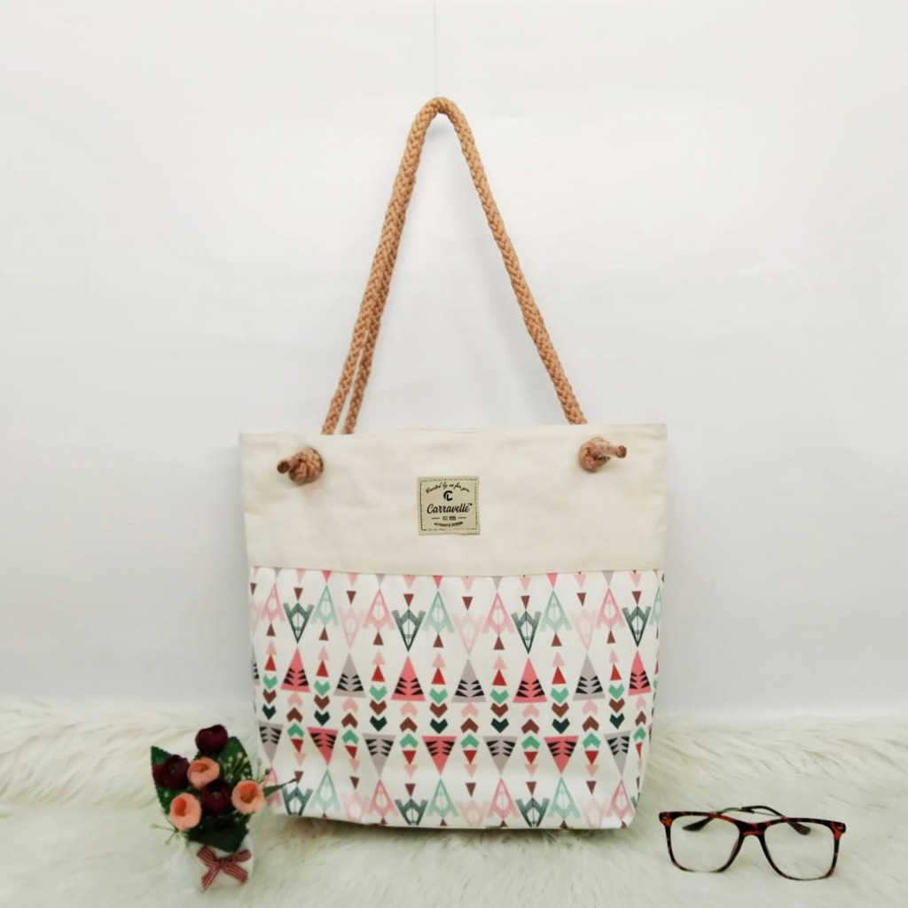 TAS KANVAS TALI SUMBU/TOTEBAG WANITA RESLETING CANVAS MOTIF BUAT TAS BELANJA/KULIAH BISA CUSTOM SABL