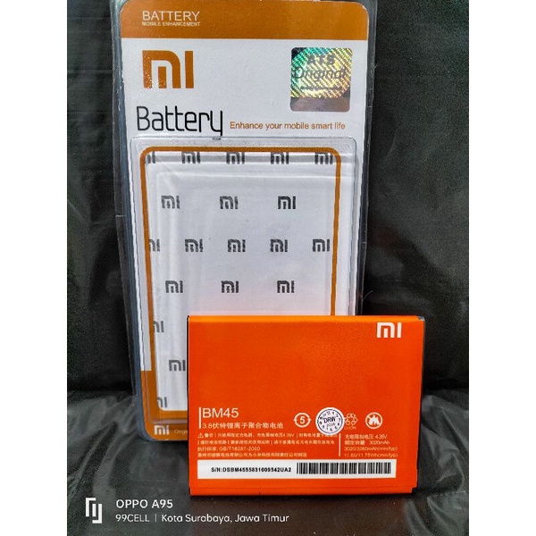 Baterai | Battery | Batre Redmi Note 2 | Baterai BM 45 Original