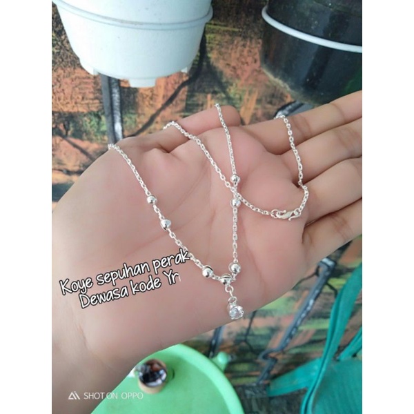 kalung koye sepuhan lapis perak dewasa 45 cm