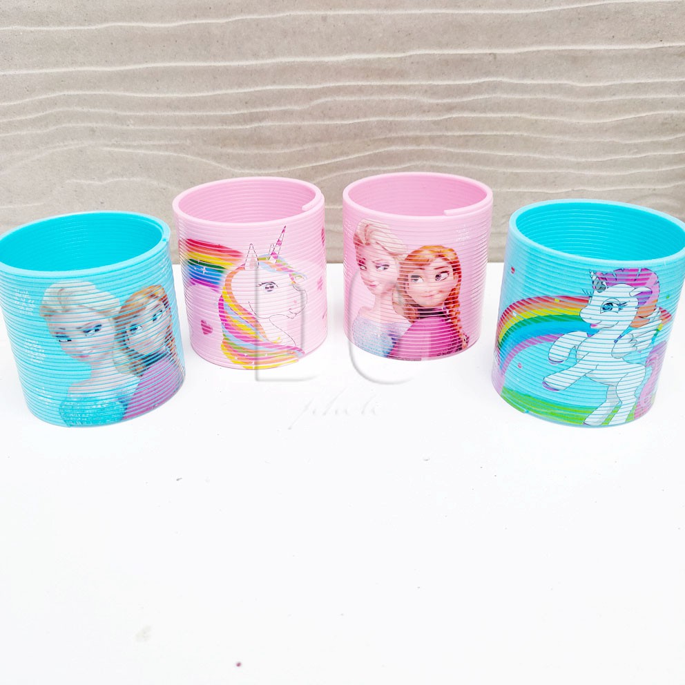 PEGAS KARAKTER MAINAN SLINKY PER YOYO FROZEN UNICORN AVENGERS