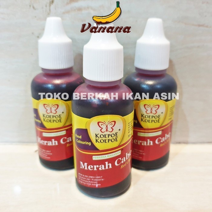 

Koepoe Koepoe Perwarna Makanan MERAH CABE 30ml / Food Color Kupu Kupu