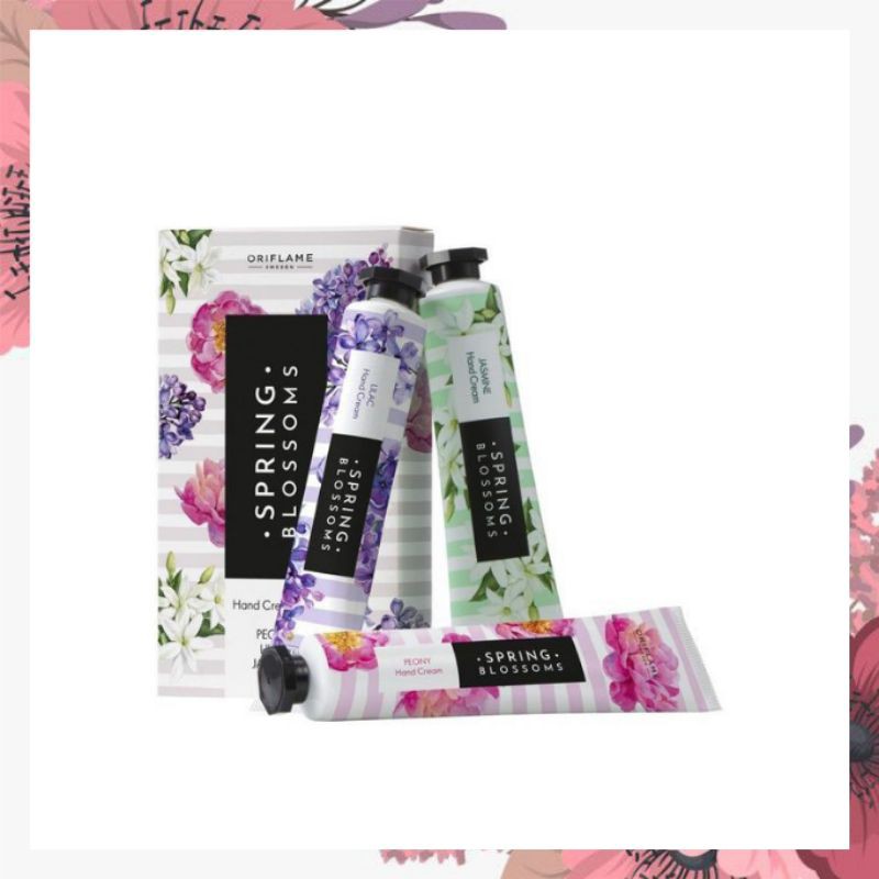 Spring Blossoms Hand Cream Trio Peony Lilac Jasmine/Hand Cream 1 Paket Isi 3
