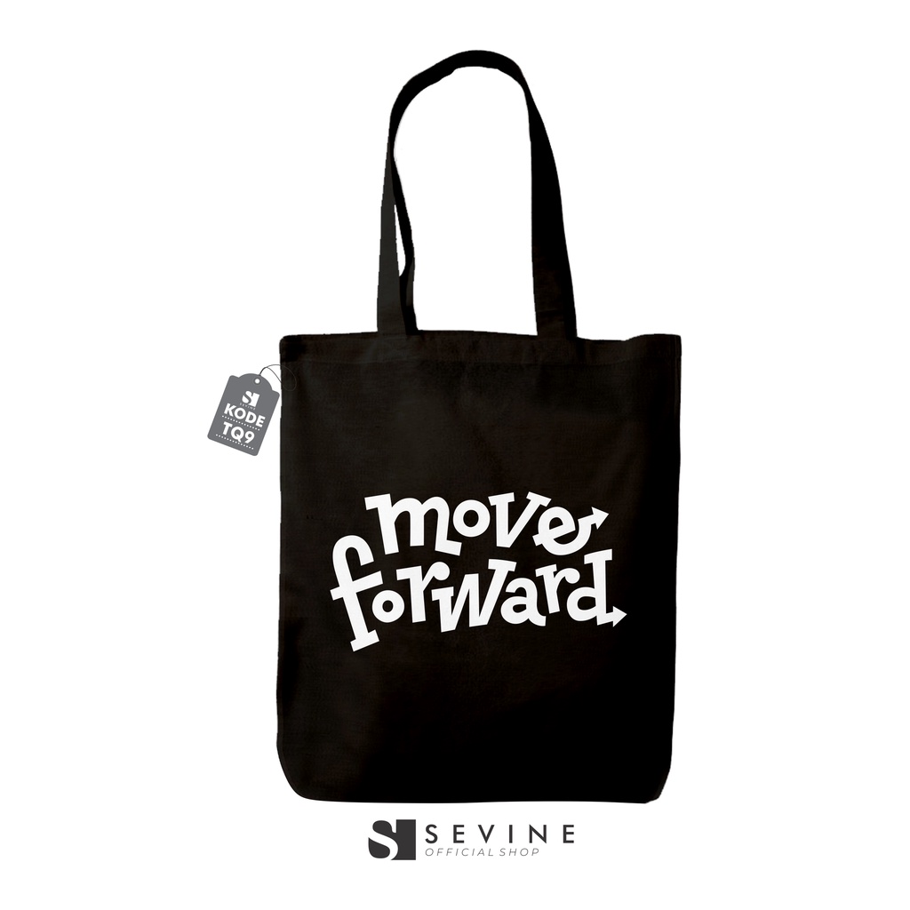 Sevine Totebag Tas Wanita Tote bag Resleting Girl Quotes Black Series Hitam - TQ9