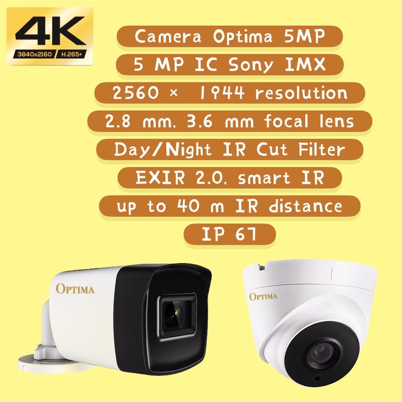 Paket cctv 4 kamera optima ic sony 5mp