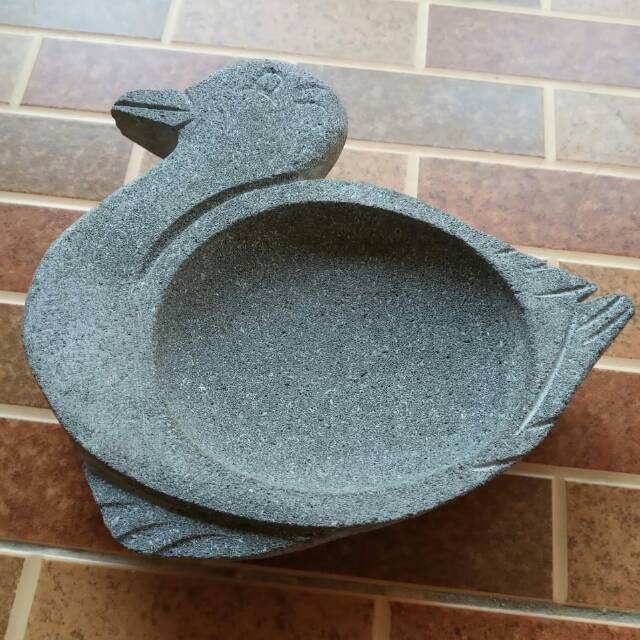 Cobek batu motif asli jogja