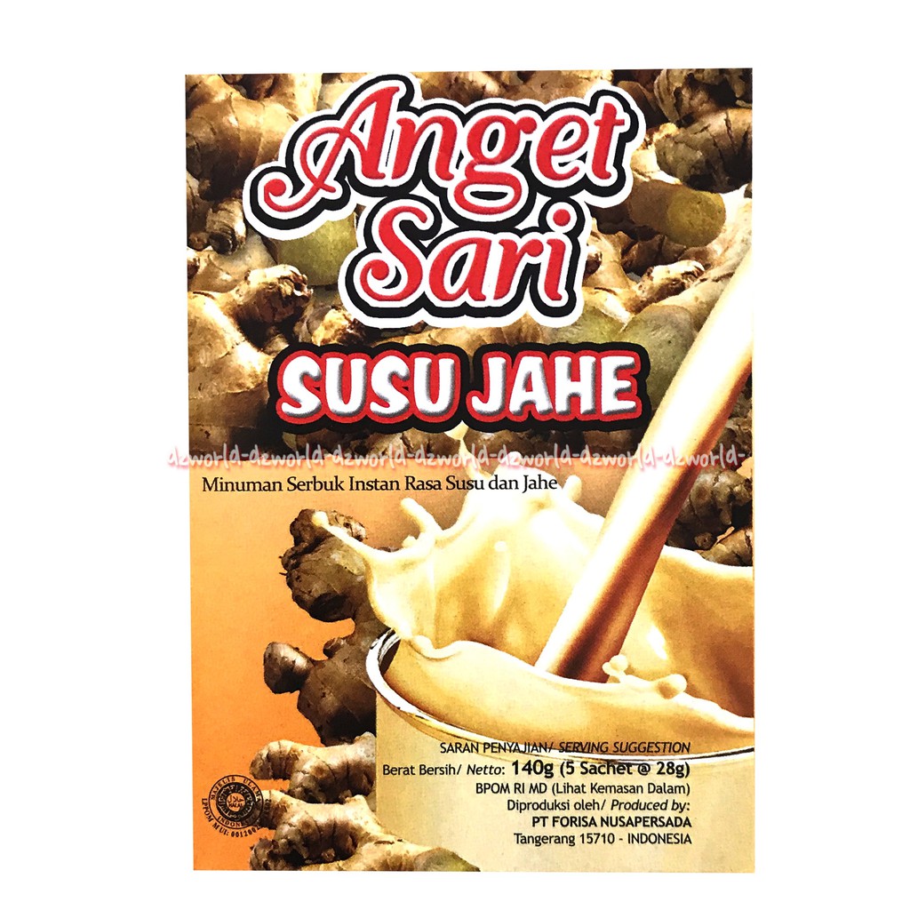 Anget Sari Susu Jahe Isi 5sachet Minuman Angetsari Rasa Susu Dan Jahe 5 sachet Ginger Milk Instan