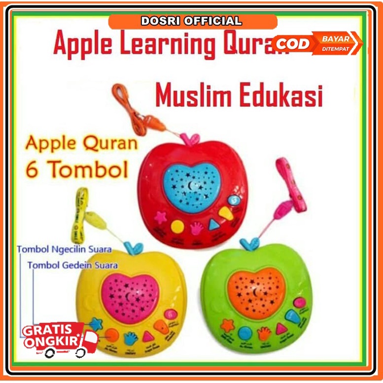 [BISA COD] PROMO Apple Learning Qur'an Apple Alquran + PROJECTOR LAMP Mainan Edukasi