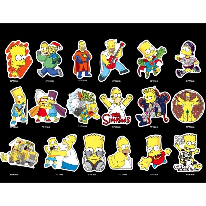 A136 STICKER 10PCS (THE SIMPSONS) anti air notebook scrapbook label tempel motif kartun superhero super hero unik lucu atk alat tulis kantor murah viral termurah kartun komputer leptop handphone hp smartphone koper laptop tembok kulkas disney anime