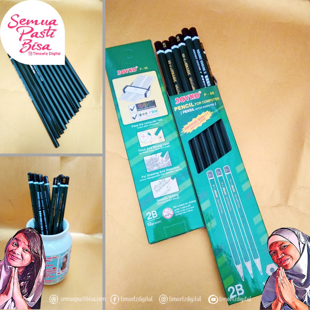 

Pensil 2B Joyko For Computer - Pensil Tulis Komputer