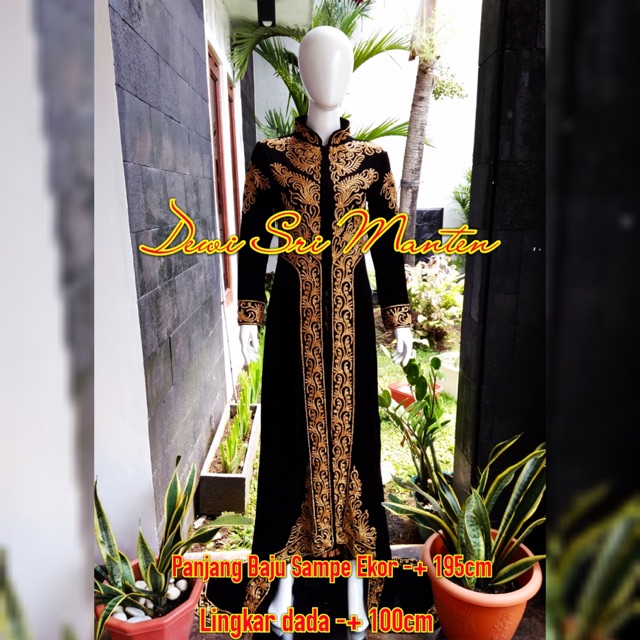 Kebaya bludru bahan sanghai