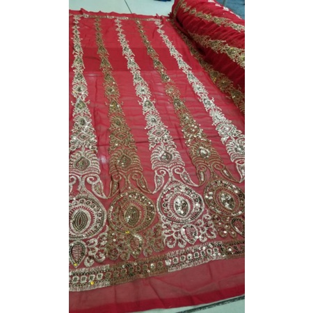 Kain SARI INDIA/Embroyderry/Harga Tertera 1/2(0.5)mtr