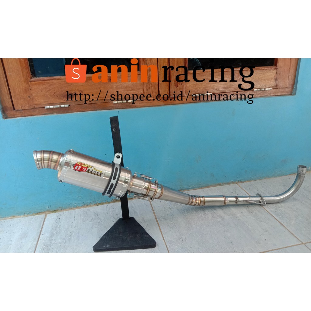 Knalpot Racing CLD C3 Oval Jupiter Vega Supra Blade Revo Shogun Smash Grand C70 Win dll