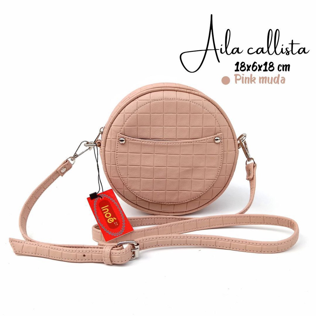 AILA Callista By Inoe tas Selempang slemoang slingbag sling bag bahu shoulder wanita tas bulat bunda