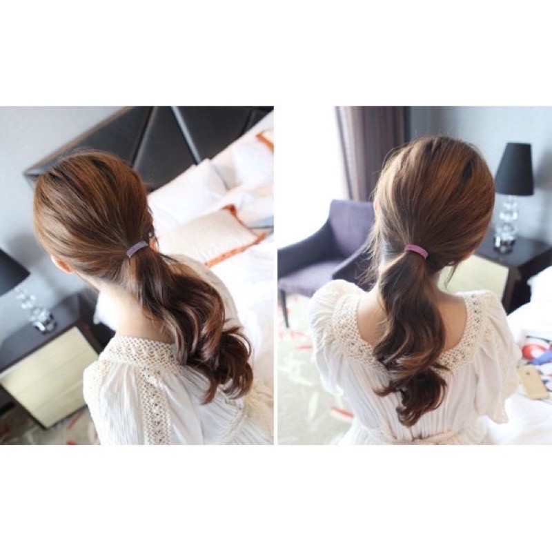 KARET IKAT RAMBUT POLOS WARNA WANITA KOREA STYLE JEPIT GULUNG KUCIR MURAH CANTIK-1
