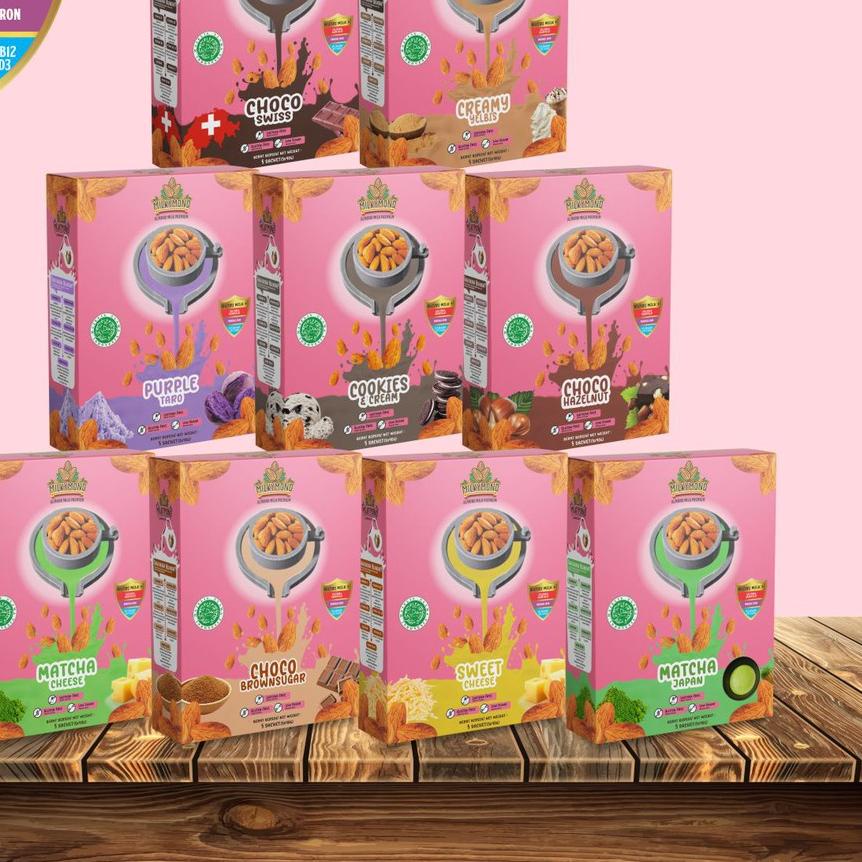 

MALL Pelancar Asi Booster Susu Almond Milkymond Choco Hazelnut Nutrisi Ibu Hamil & Menyusui 200gr