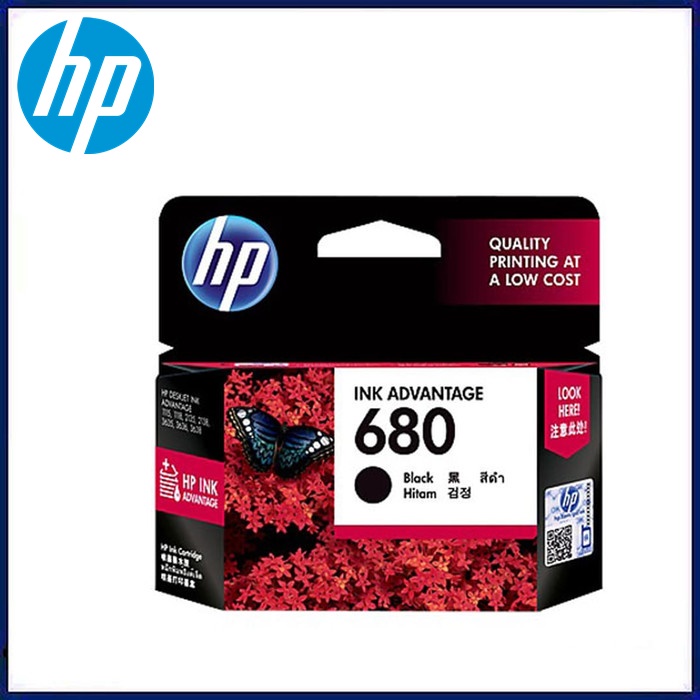 Tinta HP 680 Black Original . tinta printer HP ori