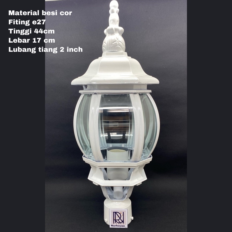 Lampu Taman Tiang 5003 Putih Lampu Hias Dekor