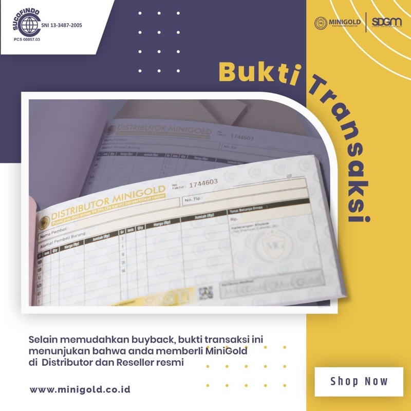 Nota tambahan / faktur tambahan / kwuintansi MiniGold
